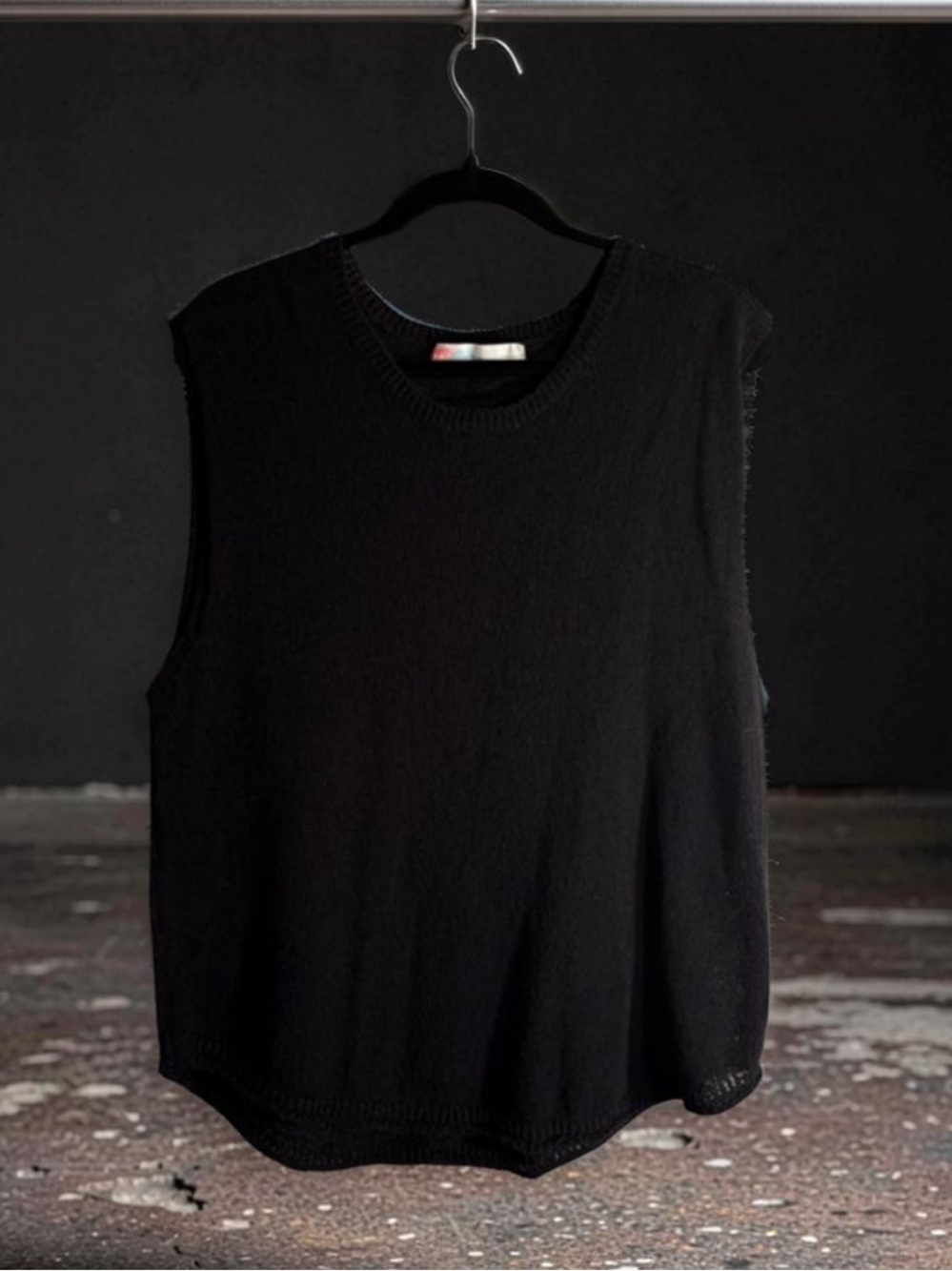 Free People Beach Black Sleeveless Knit Tank